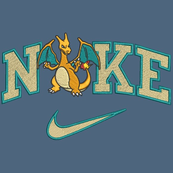 Nike Pokemon Charizard Embroidered Adult Unisex Crewneck Sweatshirt Cozy - Picture 5 of 12